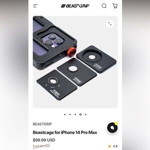 Black and Red Camera Privacy Cover for iPhone 14 Pro Max